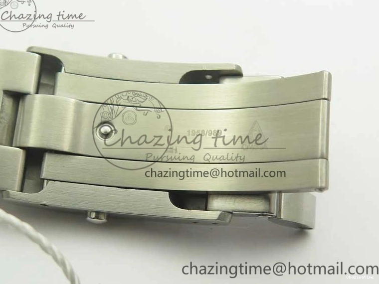 1227 Lightweight Speedmaster SS Snoopy OMF Best Edition White Dial on SS Bracelet Manual Winding Chrono Movement 7992